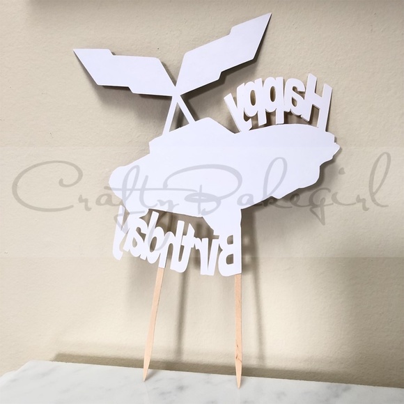 Personalized & Customized 1963 Red Chevrolet Corvette Happy Birthday Cake Topper - Picture 3 of 8